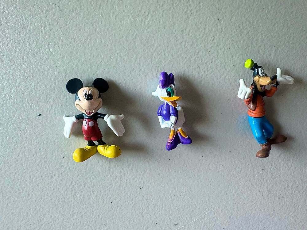 Set of 3 Vintage Disney Character PVC Miniature Figurines: Mickey Mouse, Daisy D